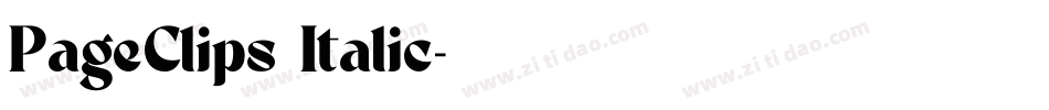 PageClips Italic字体转换